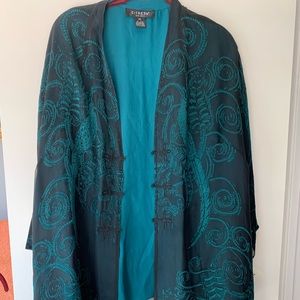 Gently Used Citron Silk open flow Jacket